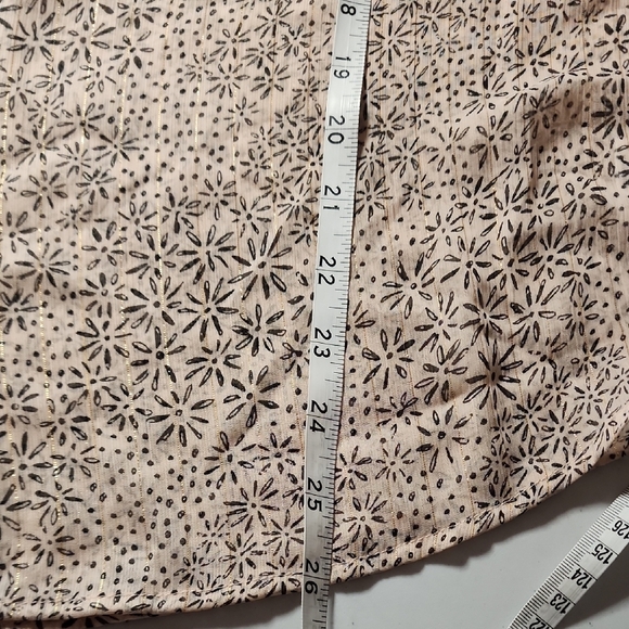 Style & Co. Tan Tie Front Tunic with Relaxed Bell Sleeves - Picture 9 of 10